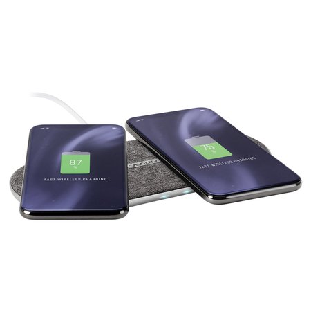 Ventev Wireless Chargepad duo 20W, Gray and White WRLSPADDUOVNV
